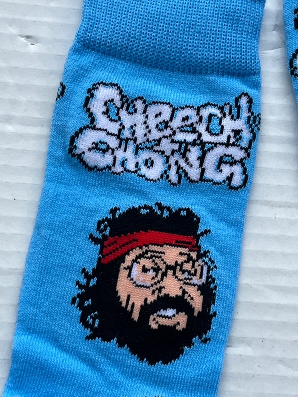 Cheech & Chong Blue Graphic Crew Socks - Picture 4 of 7